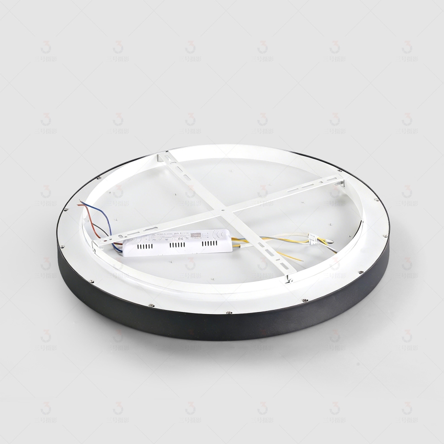 Brilagi - Ρυθμιζόμενο LED φωτιστικό οροφής GLASS POOL DOUBLE LED/80W/230V 3000-6000K 60 cm μαύρο + τηλεχειριστήριο