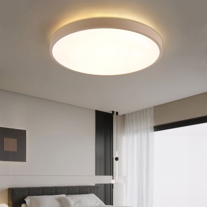 Brilagi - LED ρυθμιζόμενο φωτιστικό οροφής GLASS POOL DOUBLE LED/80W/230V 3000-6000K 60 cm μπεζ + τηλεχειριστήριο