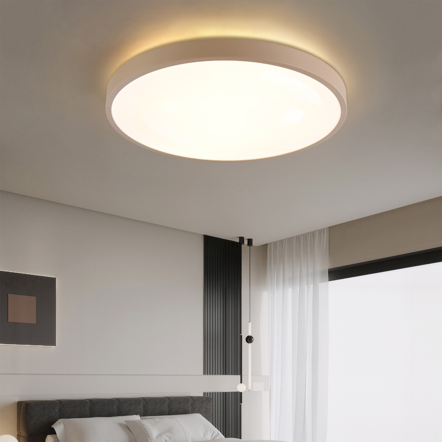 Brilagi - LED ρυθμιζόμενο φωτιστικό οροφής GLASS POOL DOUBLE LED/80W/230V 3000-6000K 60 cm μπεζ + τηλεχειριστήριο
