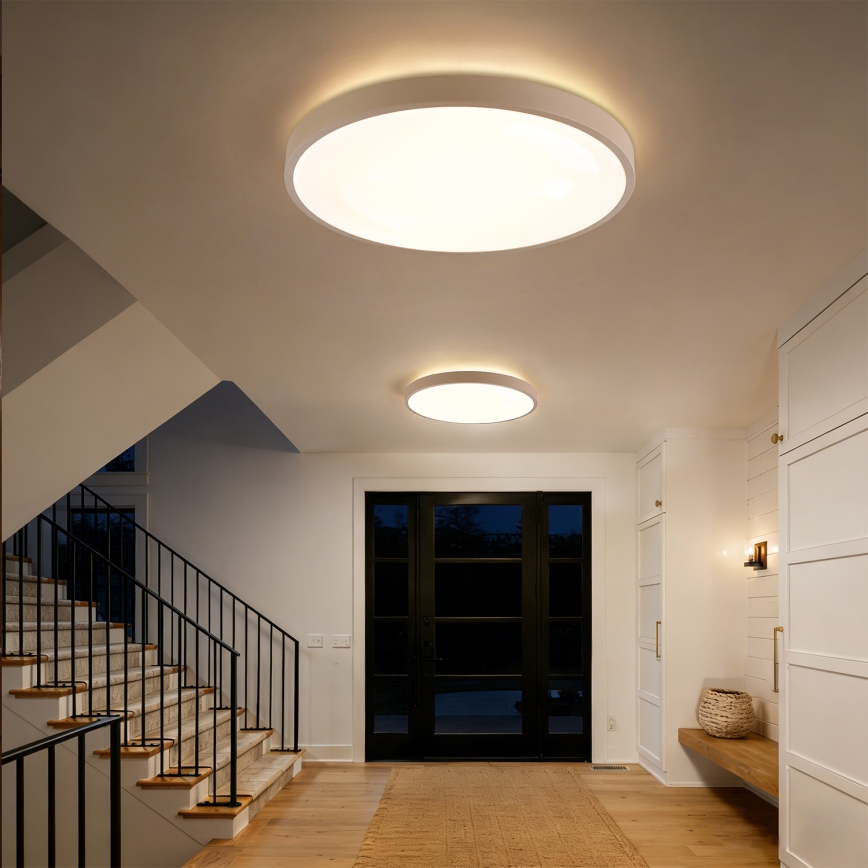 Brilagi - LED ρυθμιζόμενο φωτιστικό οροφής GLASS POOL DOUBLE LED/80W/230V 3000-6000K 60 cm μπεζ + τηλεχειριστήριο