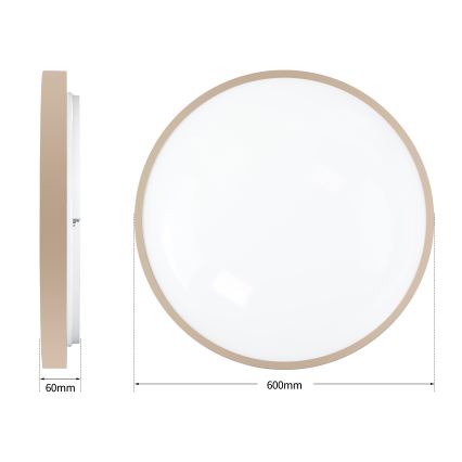 Brilagi - LED ρυθμιζόμενο φωτιστικό οροφής GLASS POOL DOUBLE LED/80W/230V 3000-6000K 60 cm μπεζ + τηλεχειριστήριο