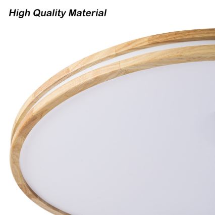 Brilagi - Ρυθμιζόμενο LED οροφής φωτιστικό MOLINA LED/100W/230V 3000–6000K δρυς Ø 80 cm + τηλεχειριστήριο