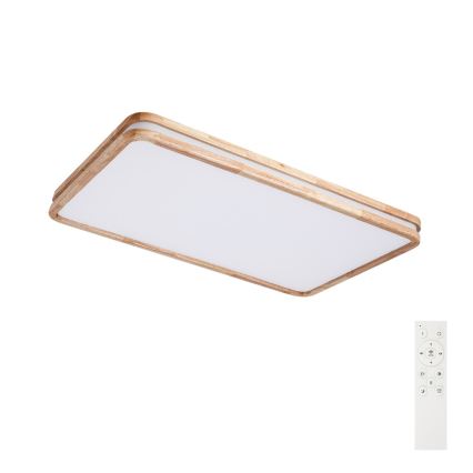 Brilagi - Ρυθμιζόμενο φωτιστικό οροφής MOLINA SQUARE LED/128W/230V 3000-6000K σε δρυ, 90x60 cm + τηλεχειριστήριο