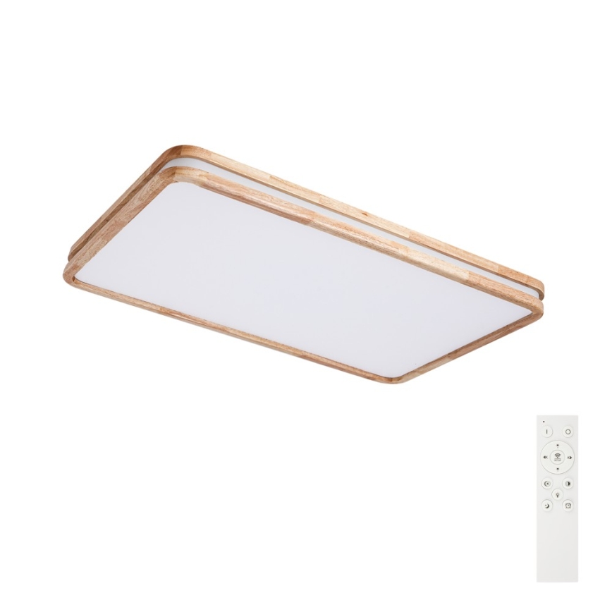 Brilagi - Ρυθμιζόμενο φωτιστικό οροφής MOLINA SQUARE LED/128W/230V 3000-6000K σε δρυ, 90x60 cm + τηλεχειριστήριο