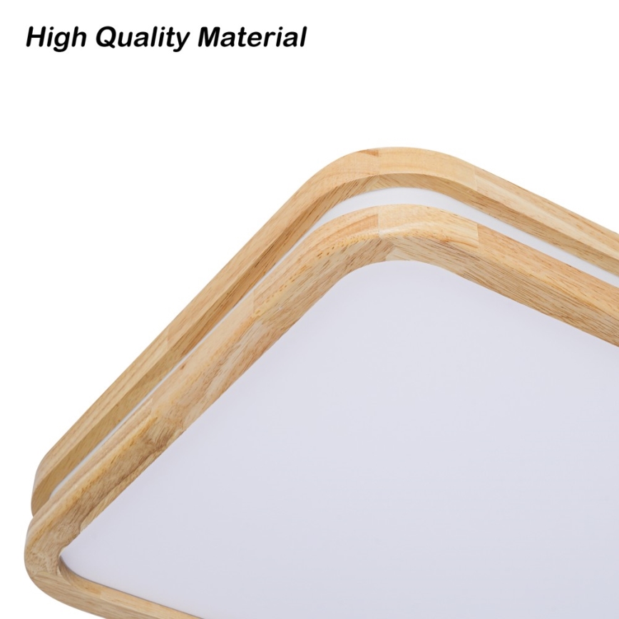 Brilagi - Ρυθμιζόμενο φωτιστικό οροφής MOLINA SQUARE LED/128W/230V 3000-6000K σε δρυ, 90x60 cm + τηλεχειριστήριο