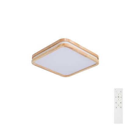 Brilagi - Ρυθμιζόμενο LED φωτιστικό οροφής MOLINA SQUARE LED/48W/230V 3000-6000K σε απόχρωση δρυός 40x40 εκ. + τηλεχειριστήριο