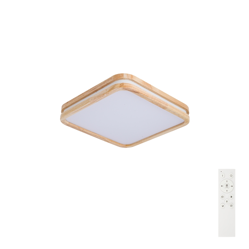 Brilagi - Ρυθμιζόμενο LED φωτιστικό οροφής MOLINA SQUARE LED/48W/230V 3000-6000K σε απόχρωση δρυός 40x40 εκ. + τηλεχειριστήριο