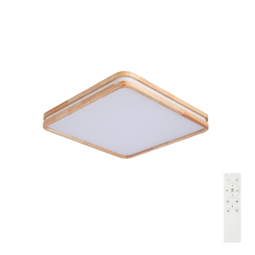 Brilagi - Ρυθμιζόμενο LED φωτιστικό οροφής MOLINA SQUARE LED/80W/230V 3000-6000K δρυς 60x60 cm + τηλεχειριστήριο