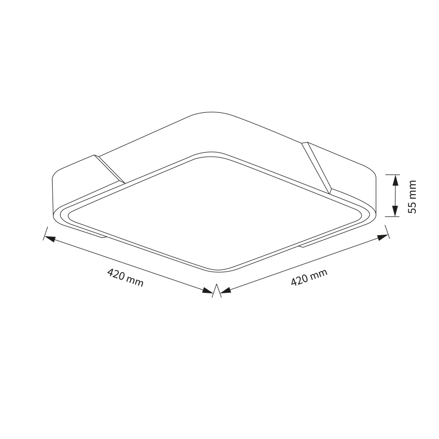 Brilagi - Ρυθμιζόμενο φωτιστικό οροφής LED PILANA LED/48W/230V 3000-6500K δρυς/λευκό 42x42 cm + τηλεχειριστήριο