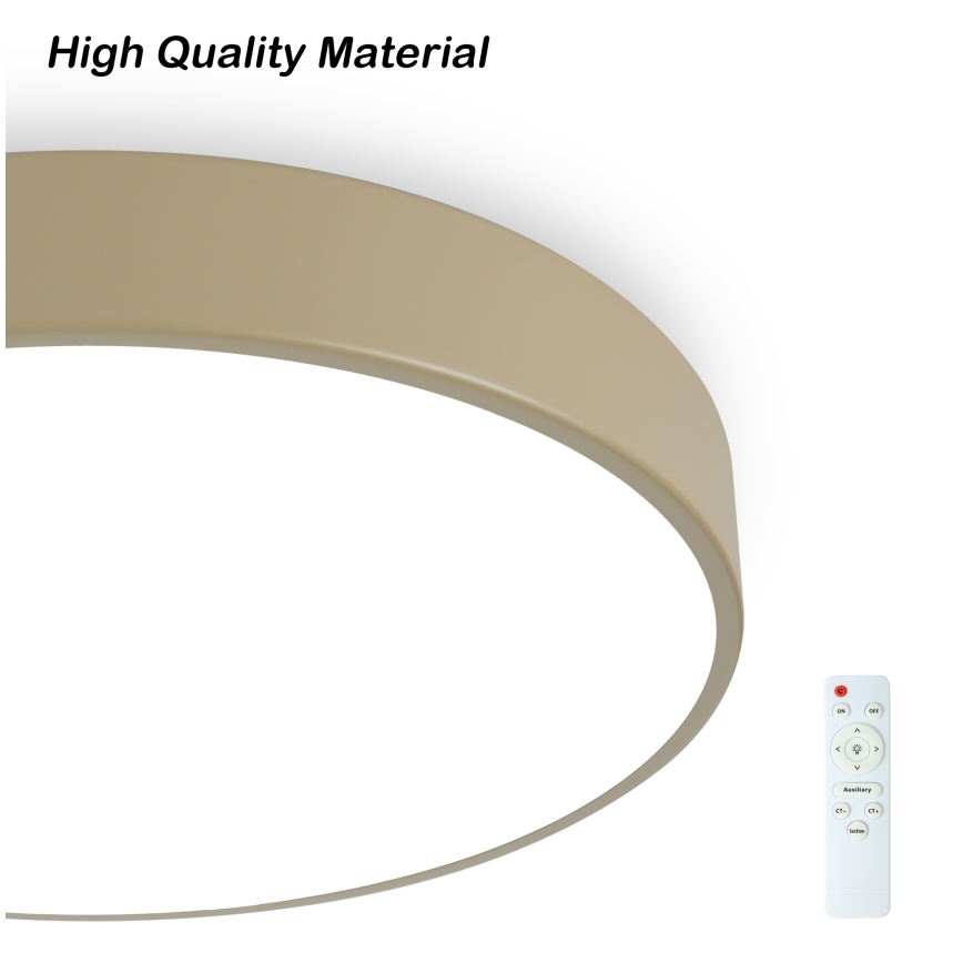 Brilagi - Ρυθμιζόμενο LED φωτιστικό οροφής POOL LED/36W/230V 3000-6000K διάμ. 30 εκ. μπεζ + τηλεχειριστήριο