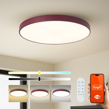 Brilagi - Ρυθμιζόμενο LED φωτιστικό POOL SMART LED/100W/230V διάμ. 80 cm 3000-6000K Wi-Fi Tuya + τηλεχειριστήριο μπορντό
