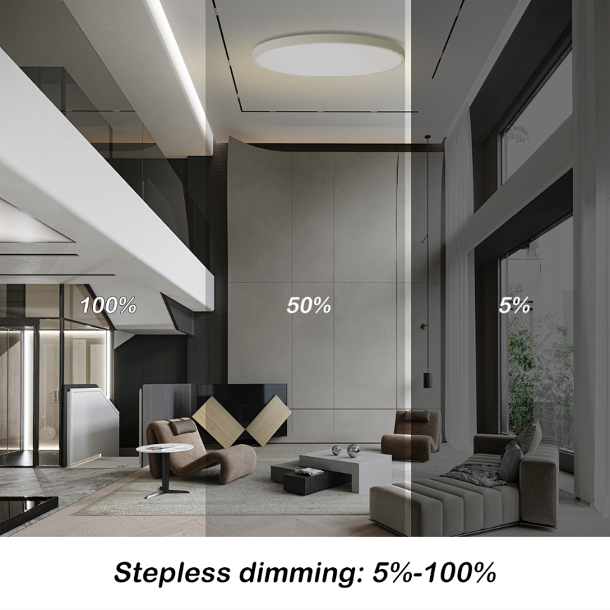 Brilagi - Ρυθμιζόμενο LED φωτιστικό οροφής POOL SMART LED/180W/230V 3000–6000K, διάμετρος 120 cm, Wi‑Fi Tuya, λευκό + τηλεχειριστήριο