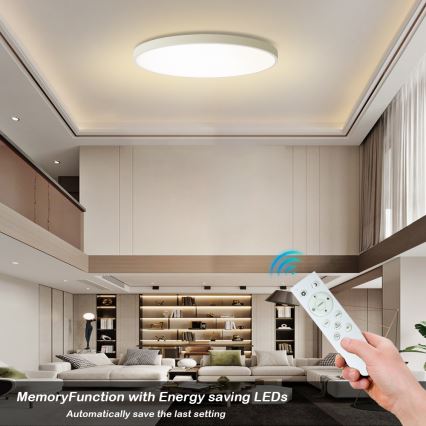 Brilagi - Ρυθμιζόμενο LED φωτιστικό οροφής POOL SMART LED/180W/230V 3000–6000K, διάμετρος 120 cm, Wi‑Fi Tuya, λευκό + τηλεχειριστήριο