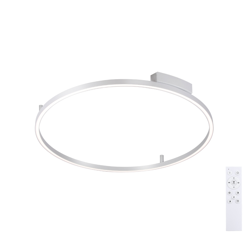 Brilagi - Ρυθμιζόμενο LED φωτιστικό οροφής PORTOFINO LED/60W/230V 3000-6000K διάμ. 80 cm ασημί + τηλεχειριστήριο