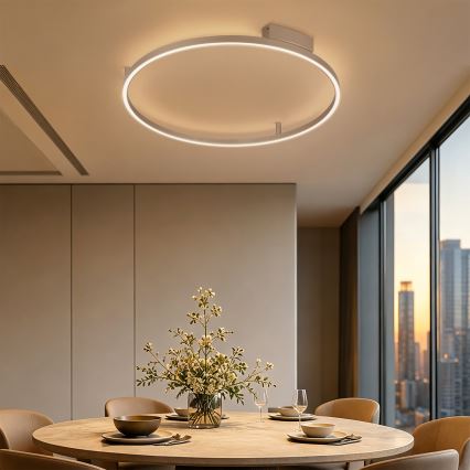 Brilagi - LED Ρυθμιζόμενο φωτιστικό οροφής PORTOFINO LED/60W/230V 3000-6000K διάμ. 80 cm μπεζ + τηλεχειριστήριο