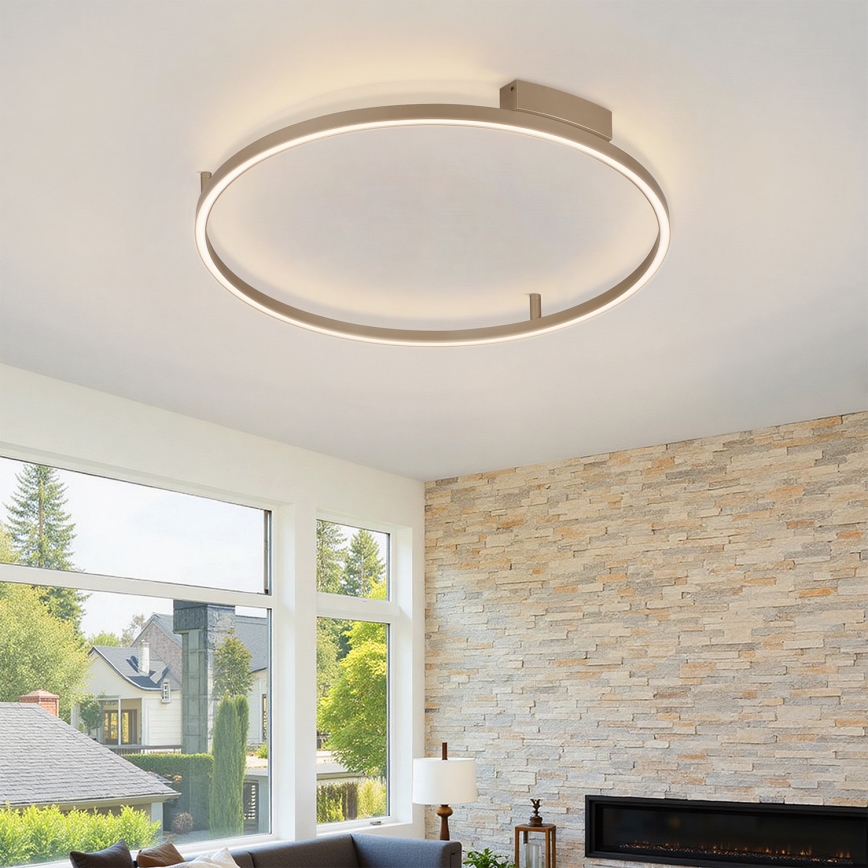 Brilagi - LED Ρυθμιζόμενο φωτιστικό οροφής PORTOFINO LED/60W/230V 3000-6000K διάμ. 80 cm μπεζ + τηλεχειριστήριο