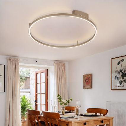 Brilagi - LED Ρυθμιζόμενο φωτιστικό οροφής PORTOFINO LED/60W/230V 3000-6000K διάμ. 80 cm μπεζ + τηλεχειριστήριο