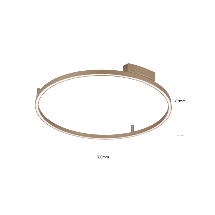 Brilagi - LED Ρυθμιζόμενο φωτιστικό οροφής PORTOFINO LED/60W/230V 3000-6000K διάμ. 80 cm μπεζ + τηλεχειριστήριο