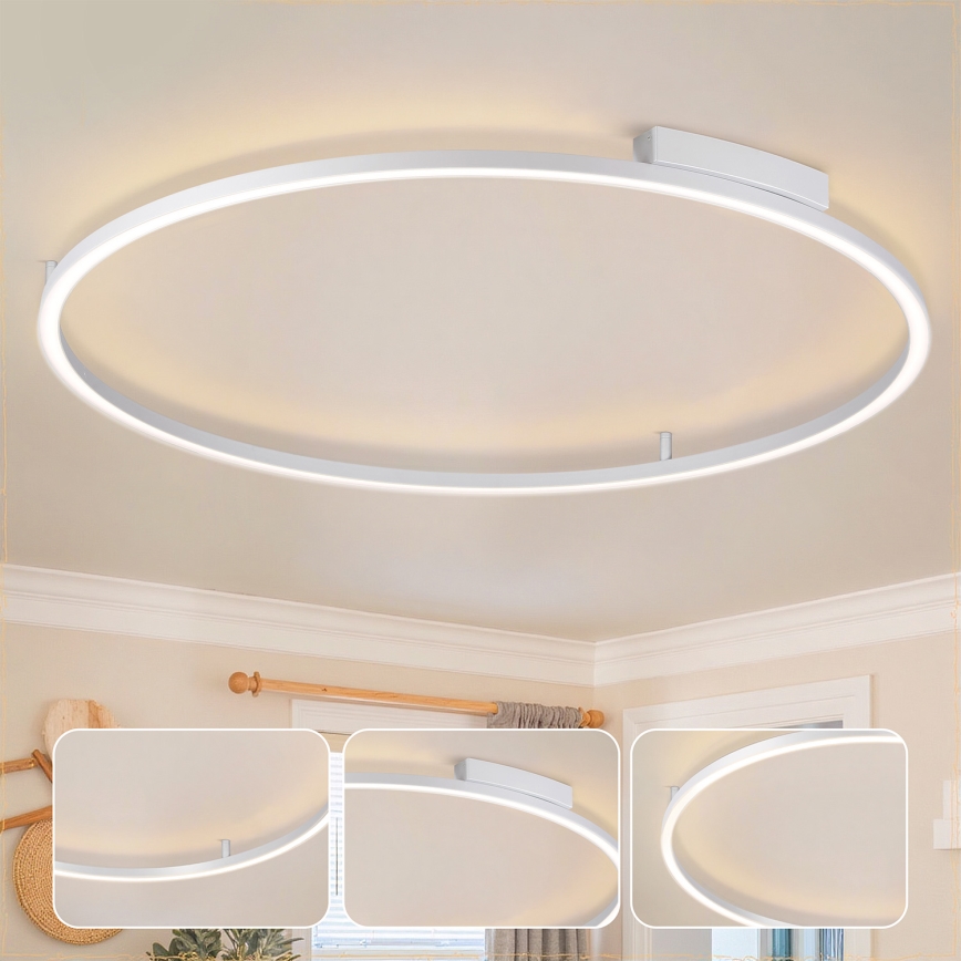 Brilagi - LED Ρυθμιζόμενο φωτιστικό οροφής PORTOFINO LED/85W/230V 3000-6000K Ø 120 cm ασημί + τηλεχειριστήριο