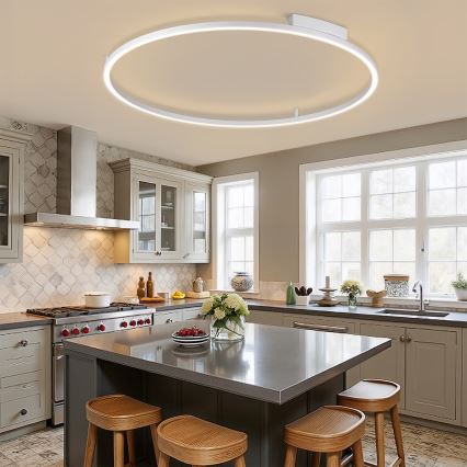 Brilagi - LED Ρυθμιζόμενο φωτιστικό οροφής PORTOFINO LED/85W/230V 3000-6000K Ø 120 cm ασημί + τηλεχειριστήριο