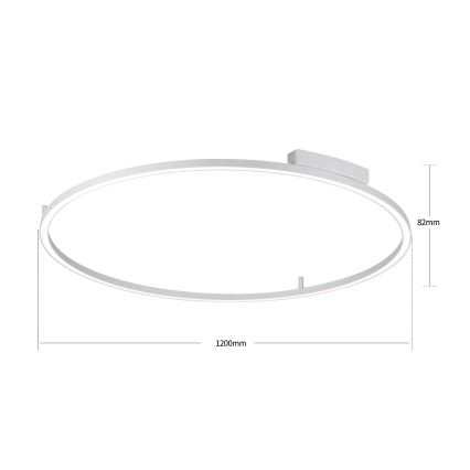 Brilagi - LED Ρυθμιζόμενο φωτιστικό οροφής PORTOFINO LED/85W/230V 3000-6000K Ø 120 cm ασημί + τηλεχειριστήριο