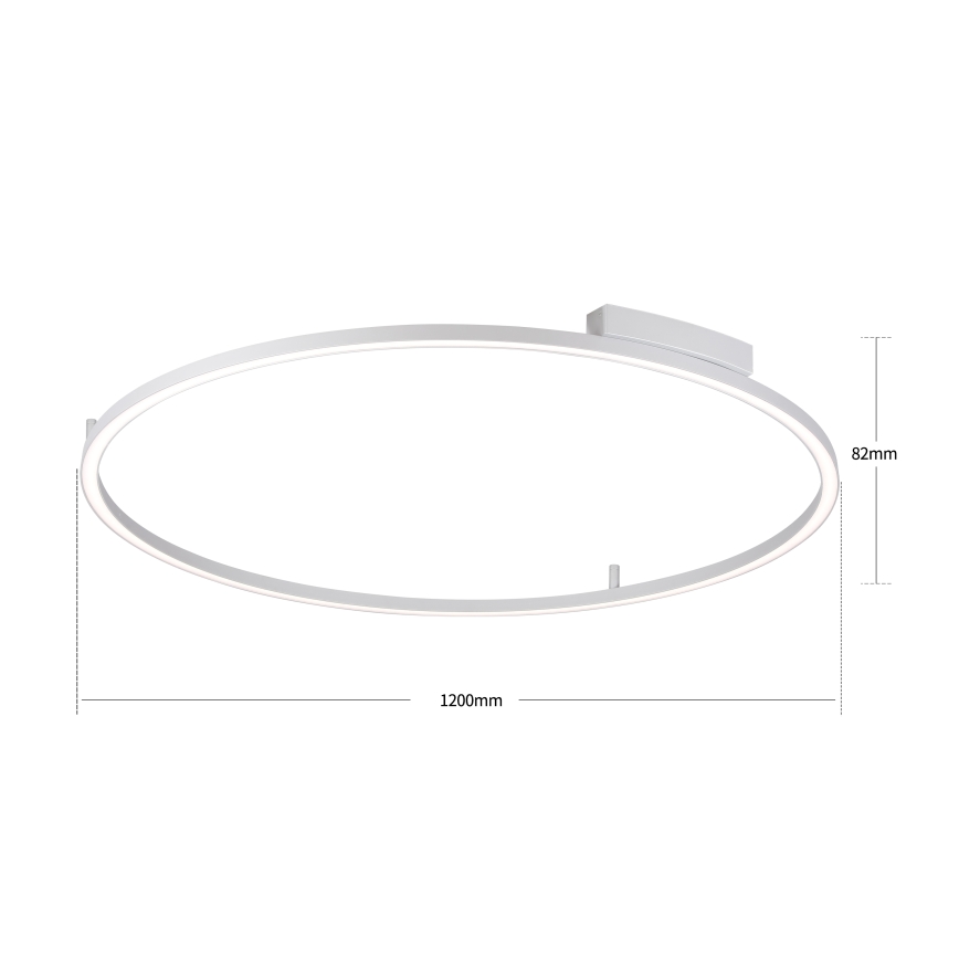 Brilagi - LED Ρυθμιζόμενο φωτιστικό οροφής PORTOFINO LED/85W/230V 3000-6000K Ø 120 cm ασημί + τηλεχειριστήριο