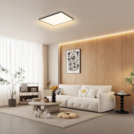 Brilagi - Ρυθμιζόμενο φωτιστικό οροφής LED SLIMFRAME LED/58W/230V 60x60 cm 3000-6000K μαύρο + τηλεχειριστήριο