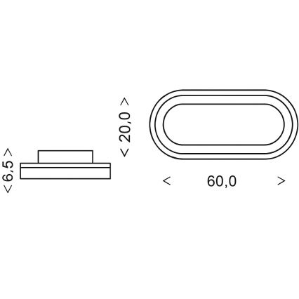Brilagi - Ρυθμιζόμενη πλαφονιέρα LED TRIVARO LED/85W/230V 3000-6000K 20x60 cm + τηλεχειριστήριο