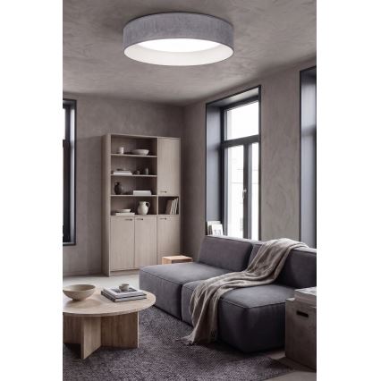 Brilagi - Ρυθμιζόμενο LED φωτιστικό οροφής VELVET SMARTIX LED/24W/230V 3000-6000K Ø 45 cm γκρι Wi-Fi Tuya Beacon + τηλεχειριστήριο
