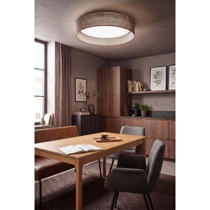 Brilagi - Ρυθμιζόμενο φωτιστικό οροφής LED VELVET SMARTIX LED/24W/230V 3000-6000K Ø 45 cm καφέ Wi‑Fi Tuya Beacon + τηλεχειριστήριο