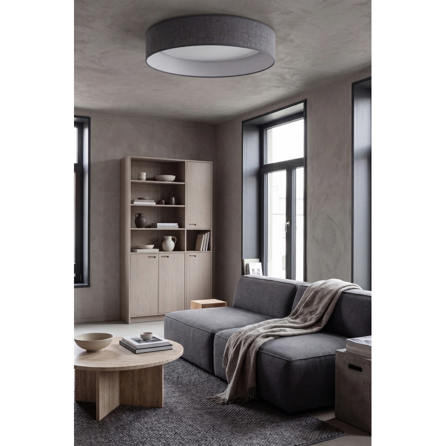 Brilagi - Ρυθμιζόμενο φωτιστικό οροφής LED VELVET SMART VARI LED/24W/230V 3000-6500K διάμ. 45 cm γκρι + τηλεχειριστήριο