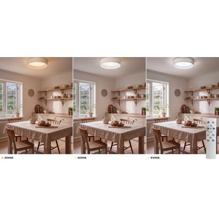 Brilagi - Ρυθμιζόμενο φωτιστικό οροφής LED VELVET SMART VARI LED/36W/230V 3000-6500K Ø 55 εκ. λευκό + τηλεχειριστήριο