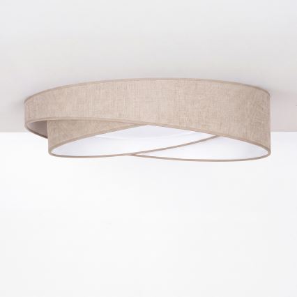 BRILAGI - Ρυθμιζόμενο φωτιστικό οροφής LED VELVET TWIST LED/36W/230V 3000-6000K διάμ. 65 εκ. Wi-Fi Tuya Beacon μπεζ + τηλεχειριστήριο