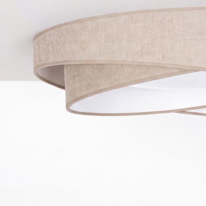 BRILAGI - Ρυθμιζόμενο φωτιστικό οροφής LED VELVET TWIST LED/36W/230V 3000-6000K διάμ. 65 εκ. Wi-Fi Tuya Beacon μπεζ + τηλεχειριστήριο