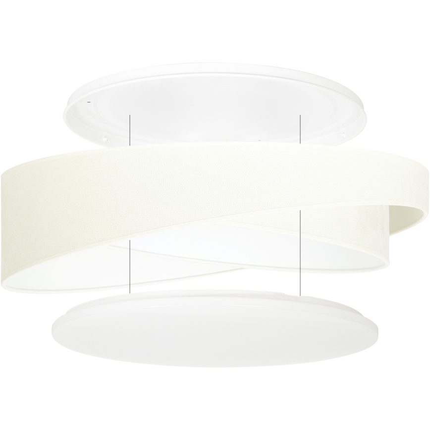 BRILAGI - Ρυθμιζόμενο φωτιστικό οροφής LED VELVET TWIST LED/36W/230V 3000-6000K διάμ. 65 εκ. Wi-Fi Tuya Beacon μπεζ + τηλεχειριστήριο