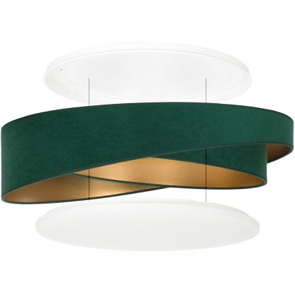 BRILAGI - Ρυθμιζόμενο φωτιστικό οροφής VELVET TWIST LED/36W/230V 3000-6000K διάμ. 65 cm Wi-Fi Tuya Beacon πράσινο/χρυσό + τηλεχειριστήριο