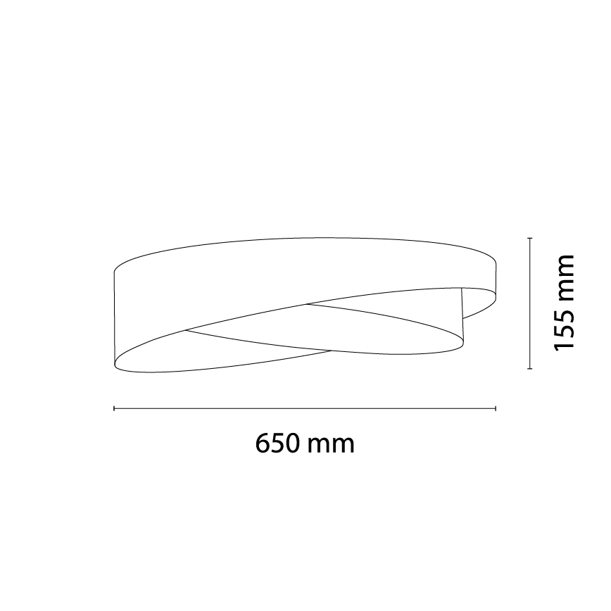 BRILAGI - Ρυθμιζόμενο LED φωτιστικό οροφής VELVET TWIST LED/36W/230V 3000-6000K διάμ. 65 cm Wi-Fi Tuya Beacon γκρι/κρεμ + τηλεχειριστήριο