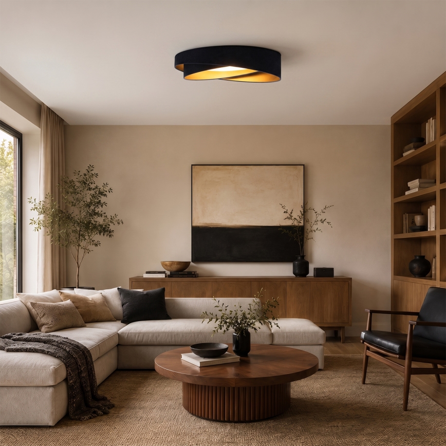 BRILAGI - Ρυθμιζόμενο φωτιστικό οροφής LED VELVET TWIST LED/36W/230V 3000-6000K Ø 65 cm Wi-Fi Tuya Beacon μπλε/χρυσό + τηλεχειριστήριο
