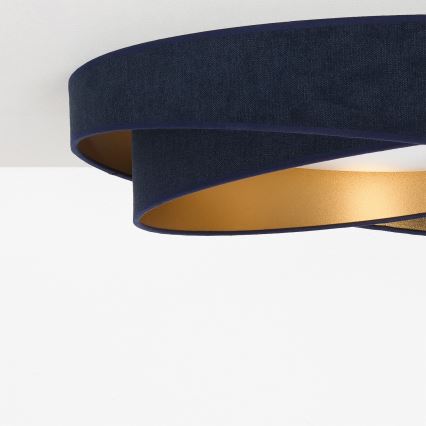 BRILAGI - Ρυθμιζόμενο φωτιστικό οροφής LED VELVET TWIST LED/36W/230V 3000-6000K Ø 65 cm Wi-Fi Tuya Beacon μπλε/χρυσό + τηλεχειριστήριο