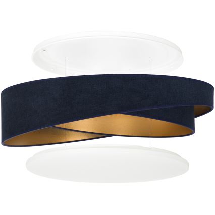 BRILAGI - Ρυθμιζόμενο φωτιστικό οροφής LED VELVET TWIST LED/36W/230V 3000-6000K Ø 65 cm Wi-Fi Tuya Beacon μπλε/χρυσό + τηλεχειριστήριο