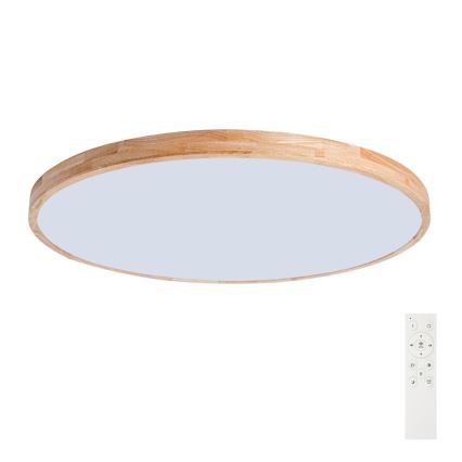 Brilagi - Ρυθμιζόμενο LED φωτιστικό οροφής WOODLINE LED/128W/230V 3000-6000K από δρυ, διάμ. 100 cm + τηλεχειριστήριο