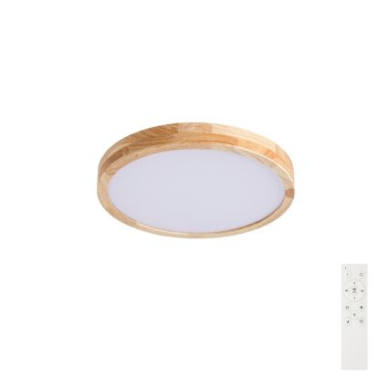 Brilagi - Ρυθμιζόμενο LED φωτιστικό οροφής WOODLINE LED/48W/230V 3000-6000K από δρυς διάμ. 40 cm + τηλεχειριστήριο