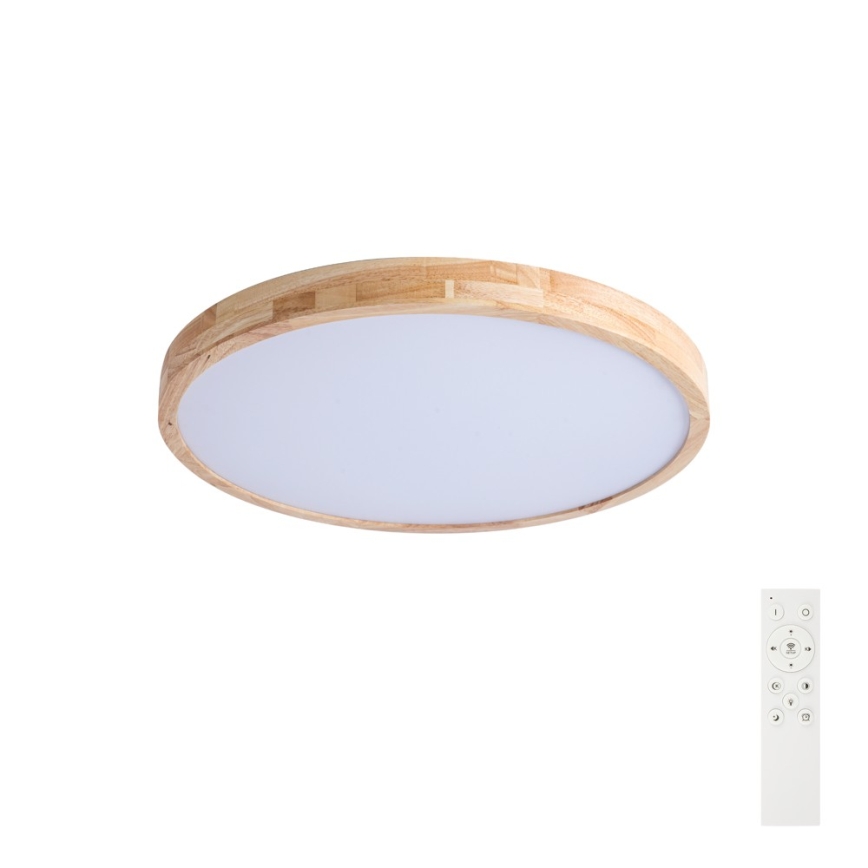 Brilagi - LED ρυθμιζόμενο φωτιστικό οροφής WOODLINE LED/72W/230V 3000-6000K, φινίρισμα δρυός, διάμ. 60 cm + τηλεχειριστήριο
