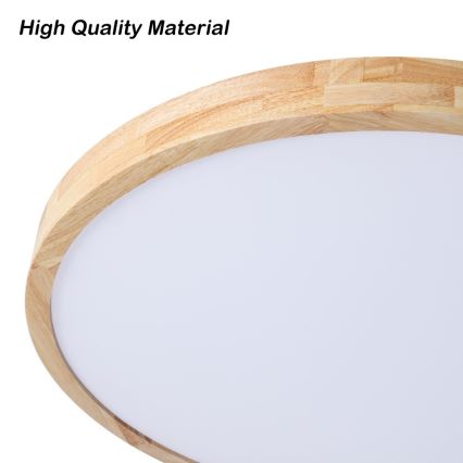 Brilagi - LED ρυθμιζόμενο φωτιστικό οροφής WOODLINE LED/72W/230V 3000-6000K, φινίρισμα δρυός, διάμ. 60 cm + τηλεχειριστήριο