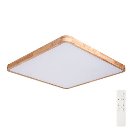 Brilagi - Ρυθμιζόμενο LED φωτιστικό οροφής WOODLINE SQUARE LED/180W/230V 3000-6000K σε απόχρωση δρυός 100x100 cm + τηλεχειριστήριο