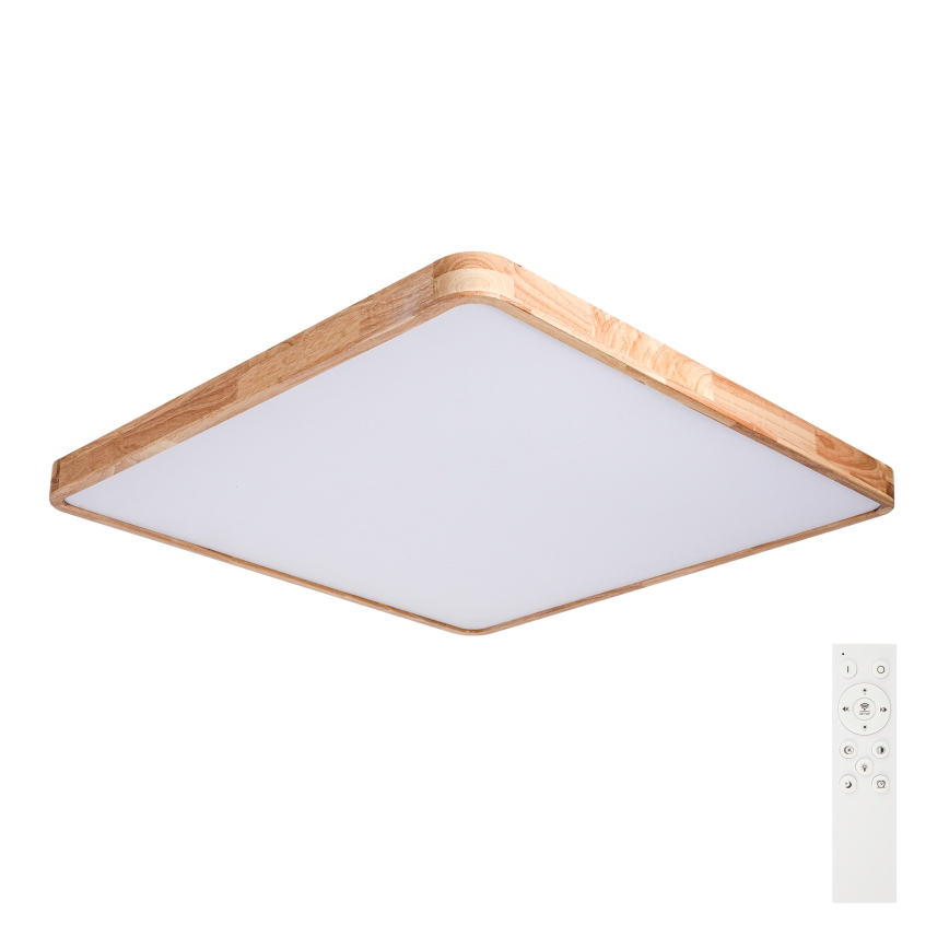 Brilagi - Ρυθμιζόμενο LED φωτιστικό οροφής WOODLINE SQUARE LED/180W/230V 3000-6000K σε απόχρωση δρυός 100x100 cm + τηλεχειριστήριο