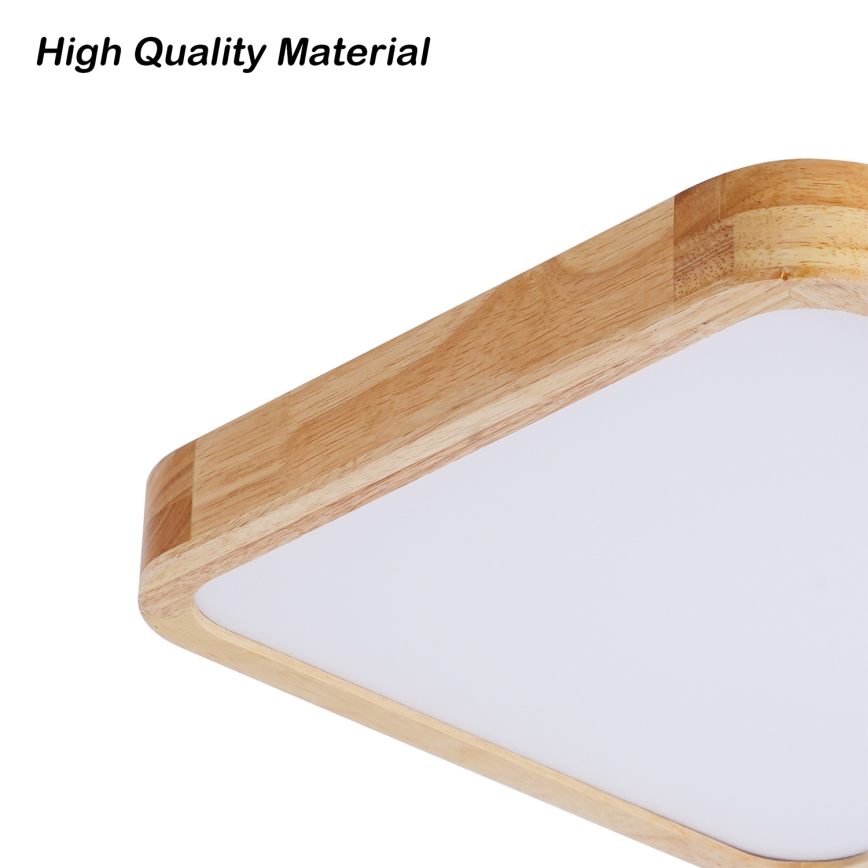 Brilagi - Ρυθμιζόμενο φωτιστικό οροφής LED WOODLINE SQUARE LED/48W/230V 3000-6000K σε απόχρωση δρυός 40x40 εκ. + τηλεχειριστήριο