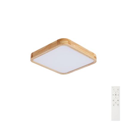 Brilagi - Ρυθμιζόμενο φωτιστικό οροφής LED WOODLINE SQUARE LED/48W/230V 3000-6000K σε απόχρωση δρυός 40x40 εκ. + τηλεχειριστήριο