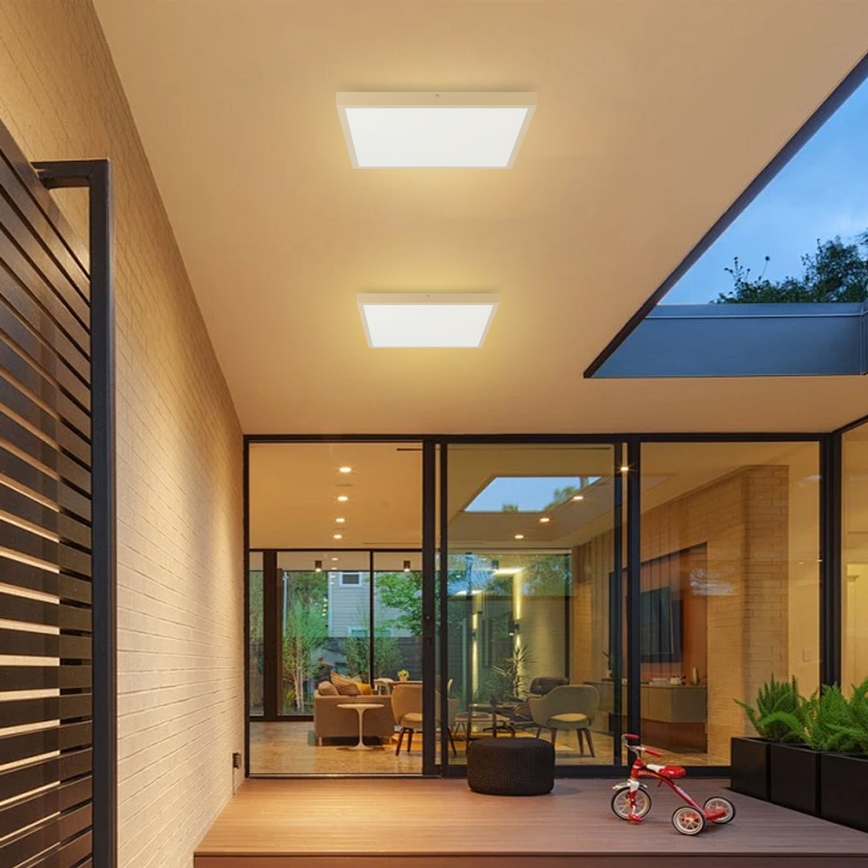 Brilagi - Ρυθμιζόμενο LED φωτιστικό οροφής για μπάνιο FRAME SMART LED/50W/230V 60x60 cm 3000-6000K IP44 μπεζ + τηλεχειριστήριο