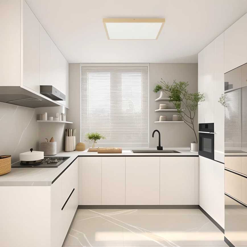 Brilagi - Ρυθμιζόμενο LED φωτιστικό οροφής για μπάνιο FRAME SMART LED/50W/230V 60x60 cm 3000-6000K IP44 μπεζ + τηλεχειριστήριο